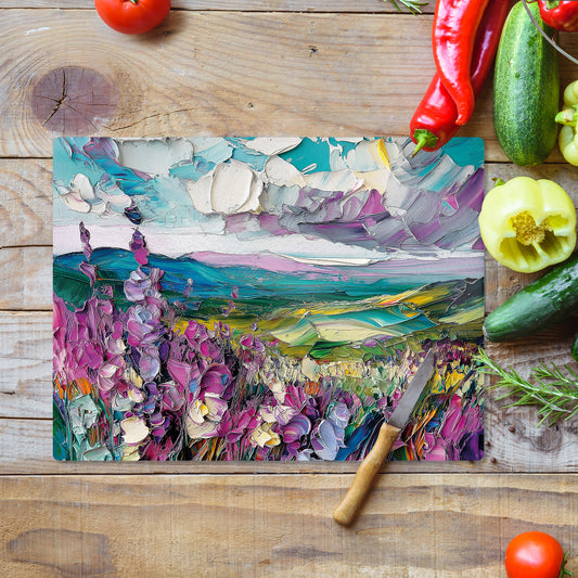 Whispers On The Wind - Glass Chopping Board