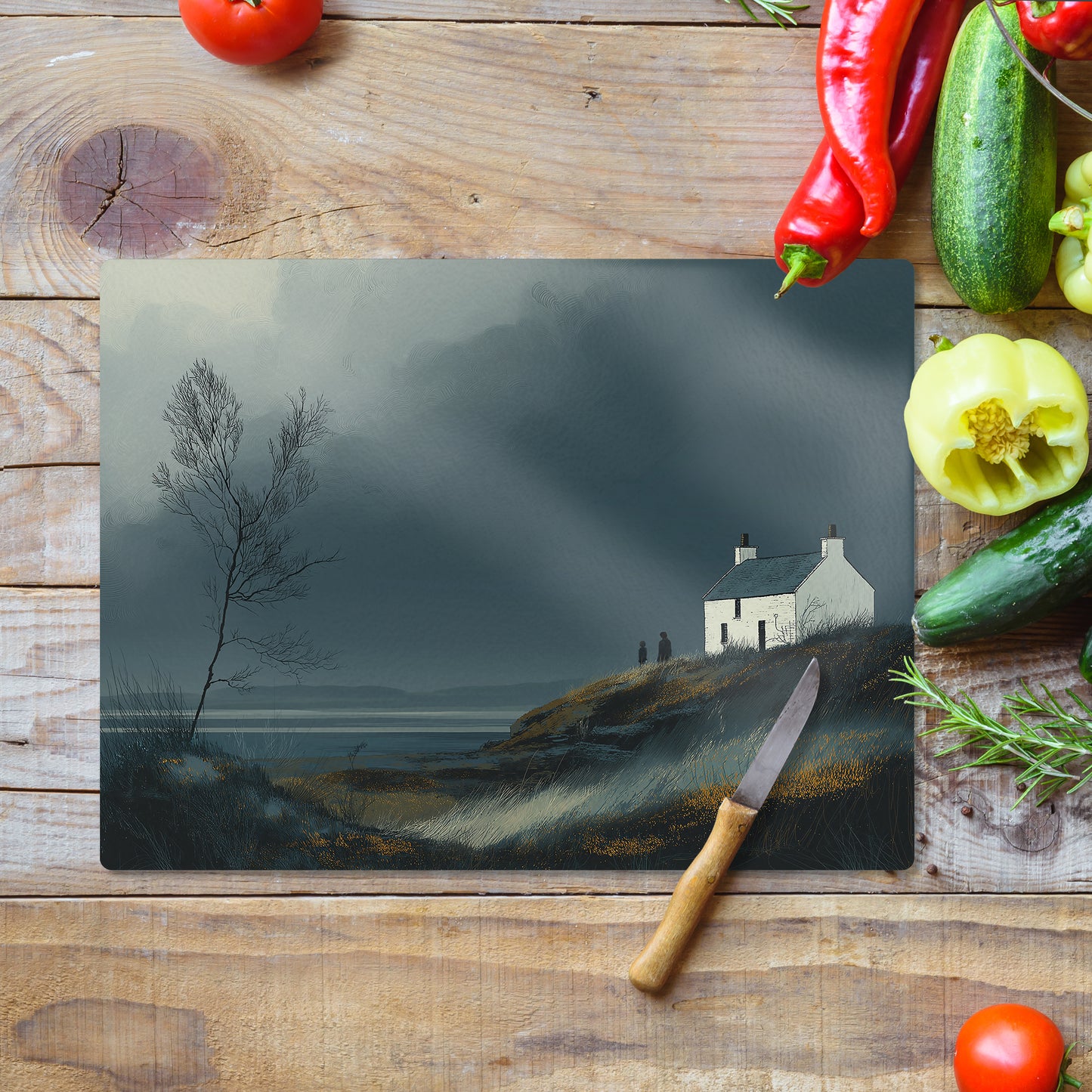 The Two Of Us - Glass Chopping Board (30cm x 40cm)