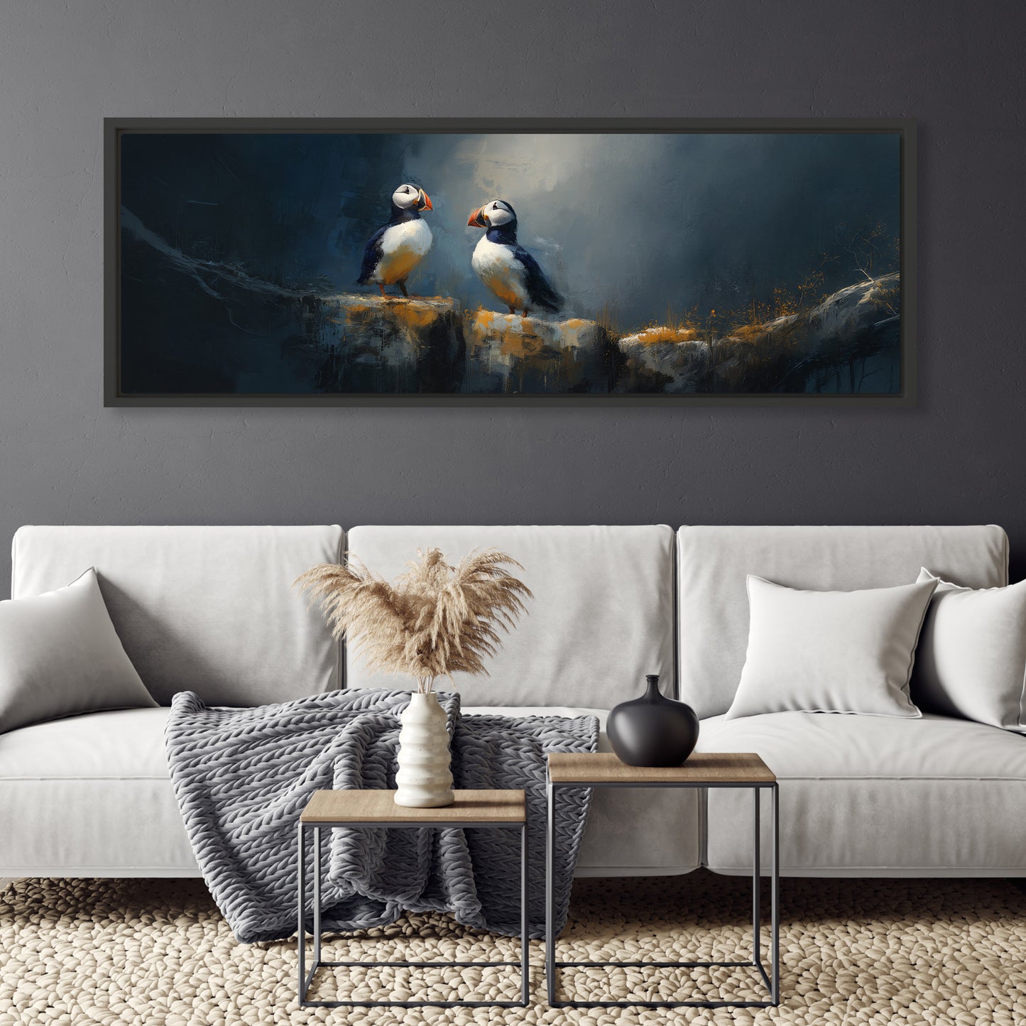 Puffin Rock - Panoramic Canvas Print (60” x 20”)