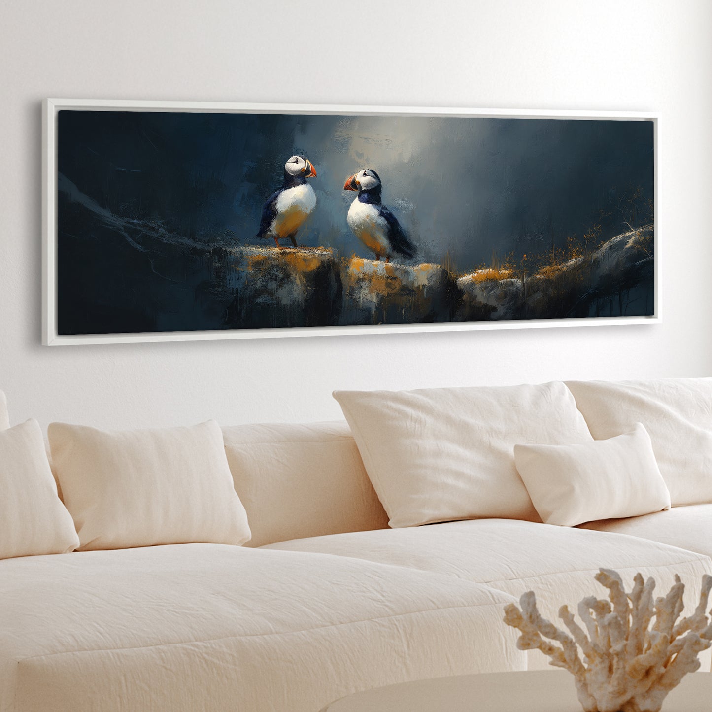 Puffin Rock - Panoramic Canvas Print (60” x 20”)