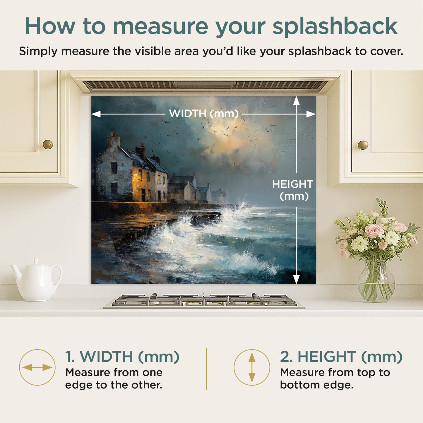 Waves At The Door - Kitchen Splashback