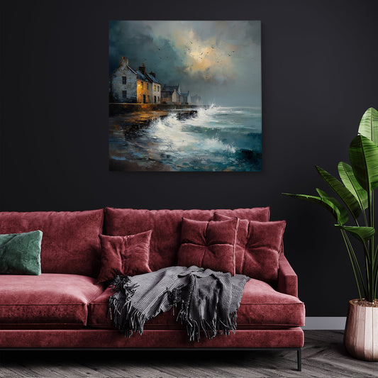 Waves At The Door - Canvas Print