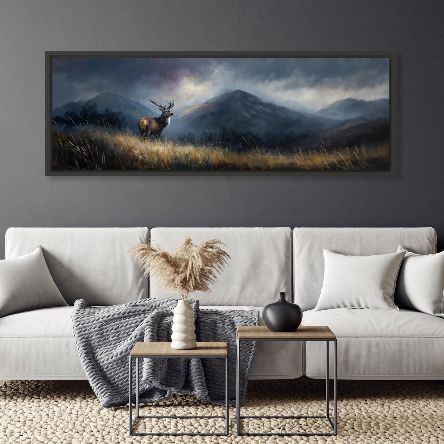Highland Hart - Panoramic Canvas Print (60” x 20”)