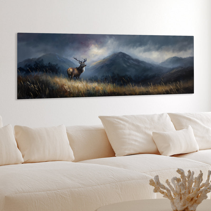 Highland Hart - Panoramic Canvas Print (60” x 20”)