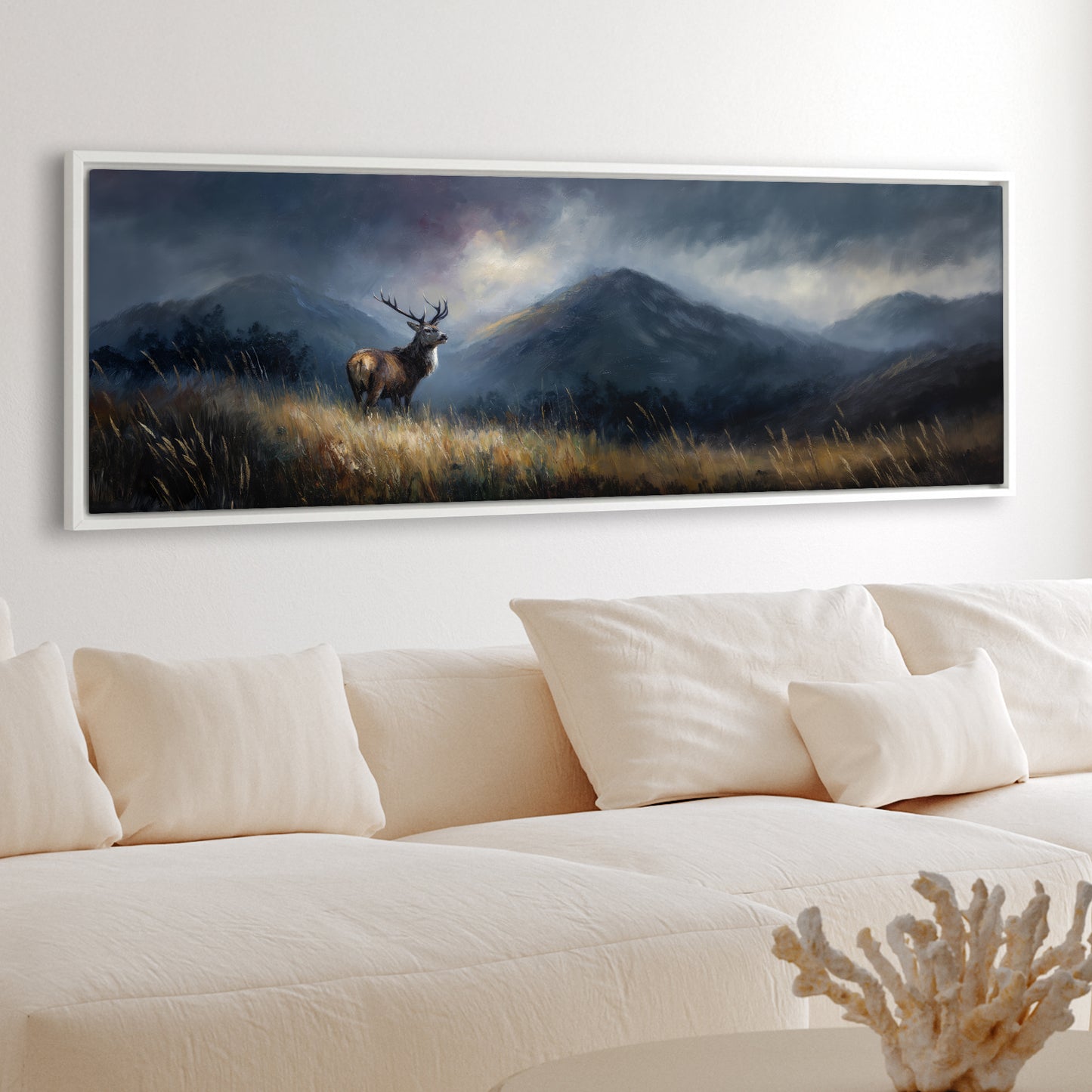 Highland Hart - Panoramic Canvas Print (60” x 20”)
