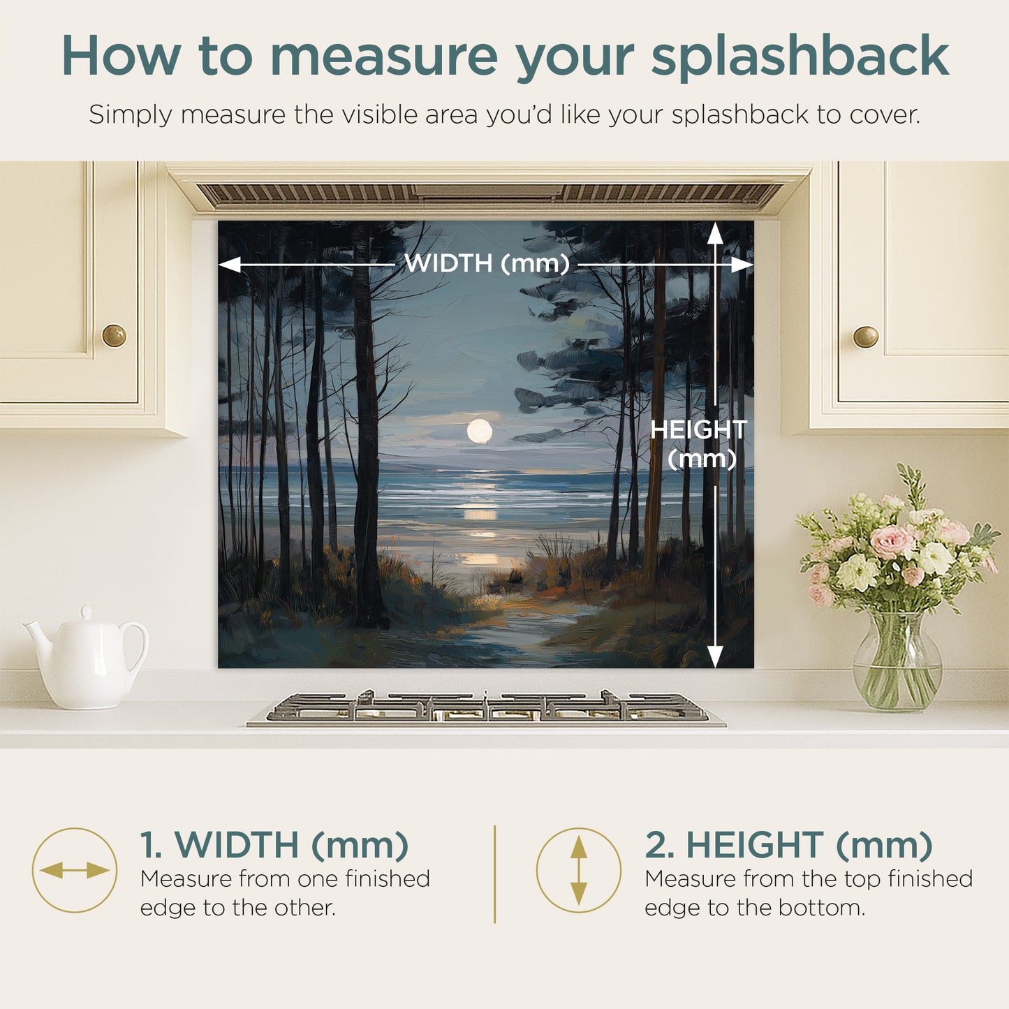 Moon Through The Pines - Kitchen Splashback