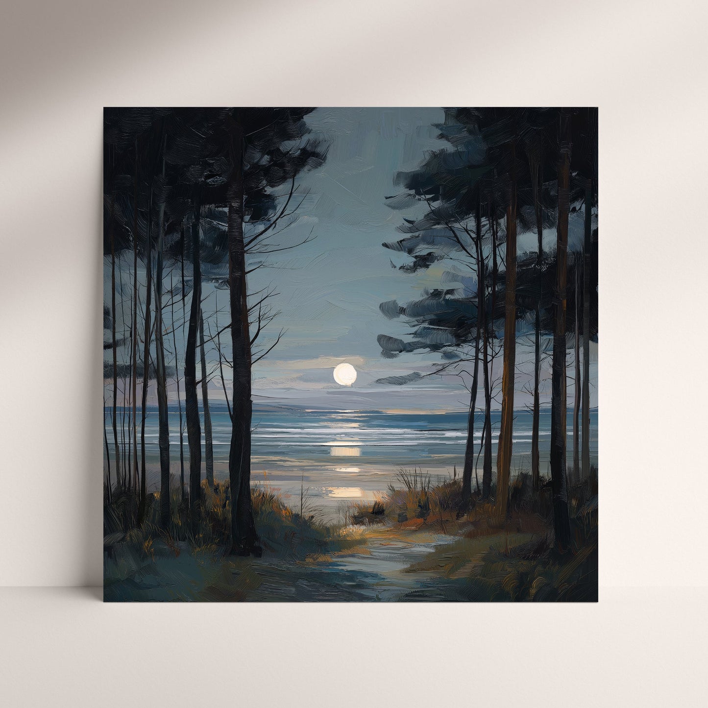 Moon Through The Pines - Fine Art Print