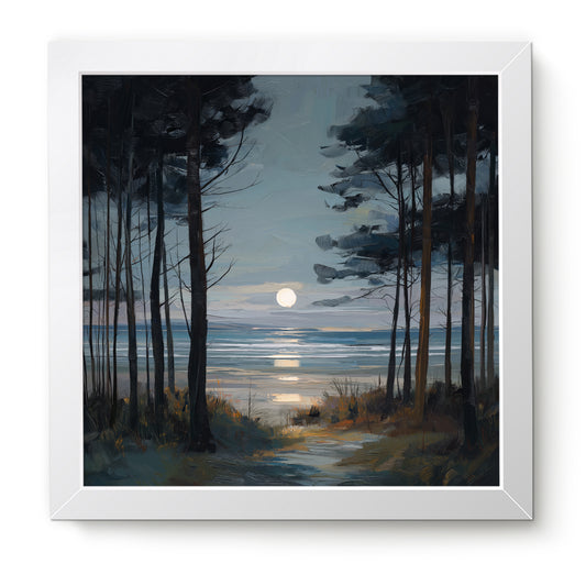 Moon Through The Pines - Fine Art Print