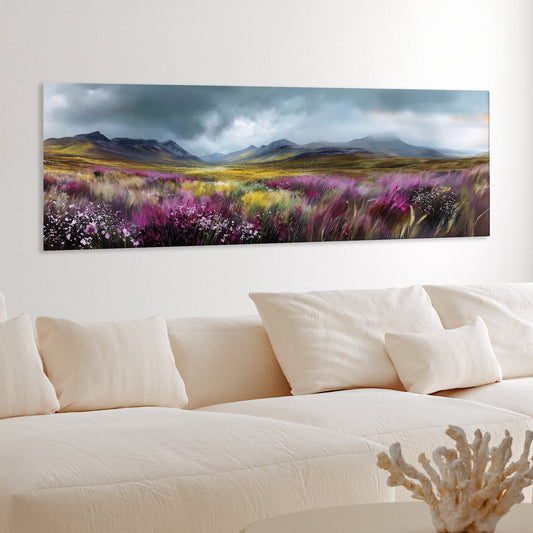 Highland Bloom - Panoramic Canvas Print (60” x 20”)