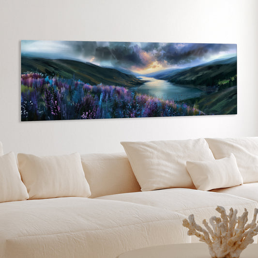 Long Loch View - Panoramic Canvas Print (60” x 20”)
