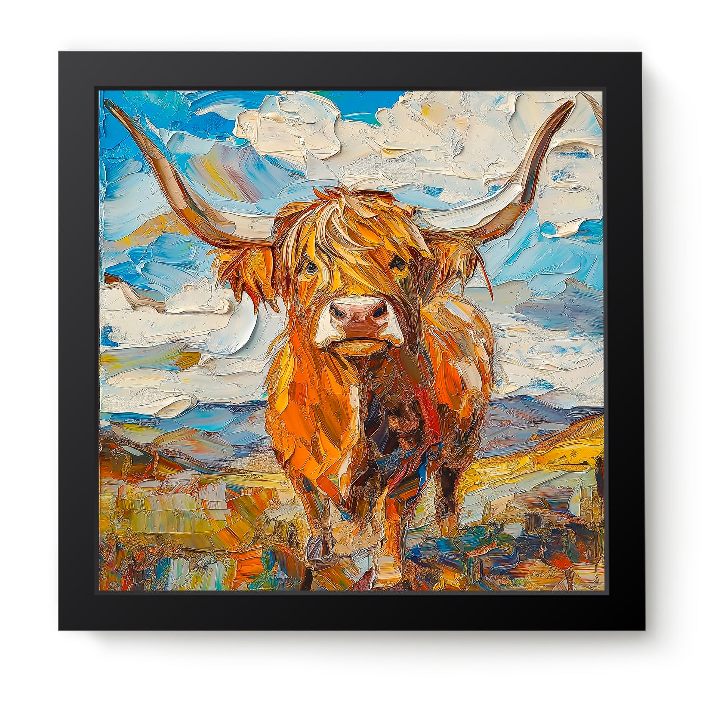 Longhorn Lorna - Fine Art Print (16" x 16")