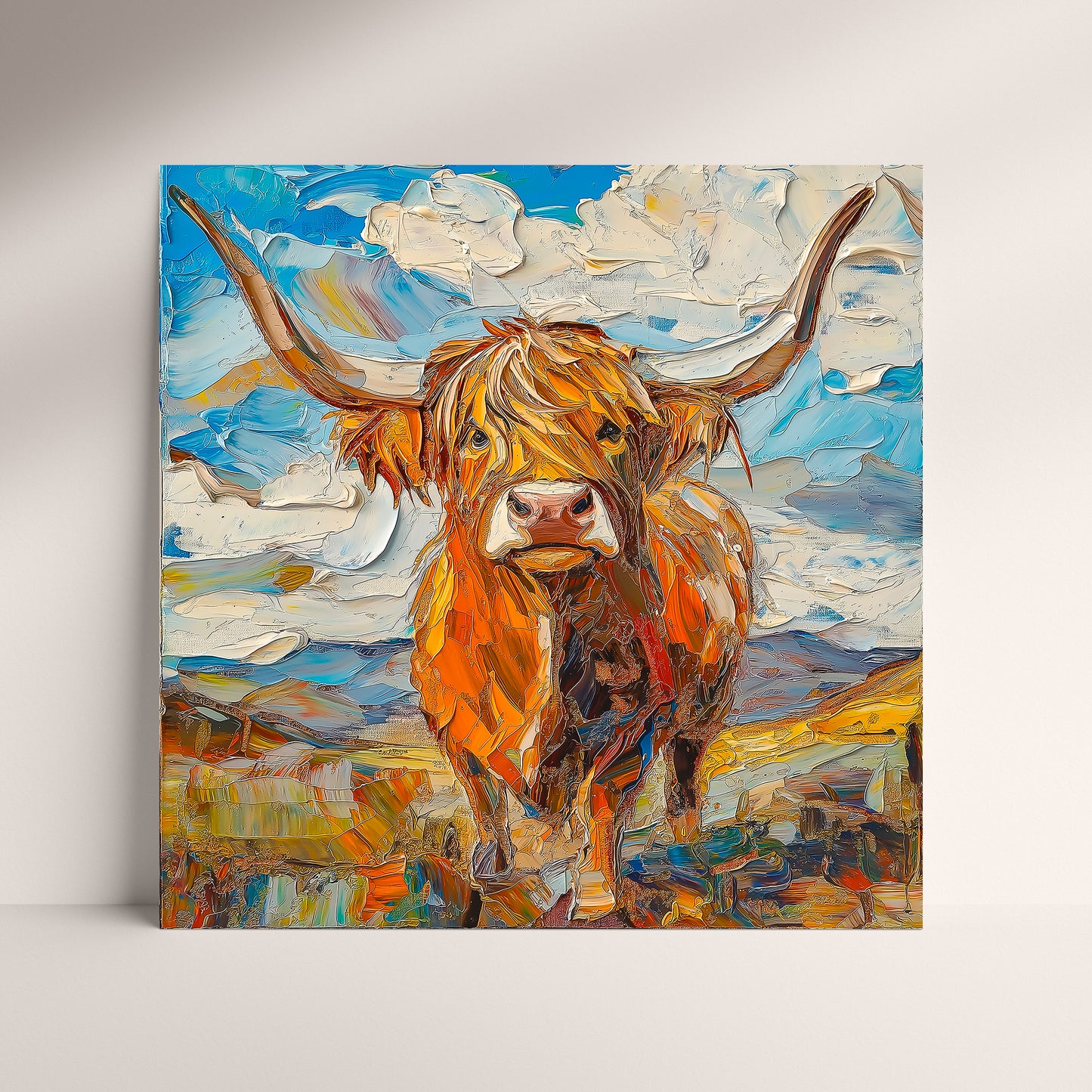 Longhorn Lorna - Fine Art Print (16" x 16")