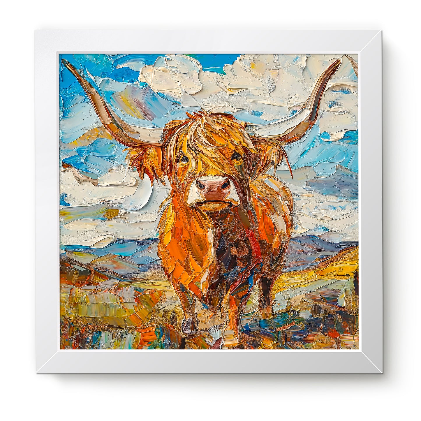 Longhorn Lorna - Fine Art Print (16" x 16")