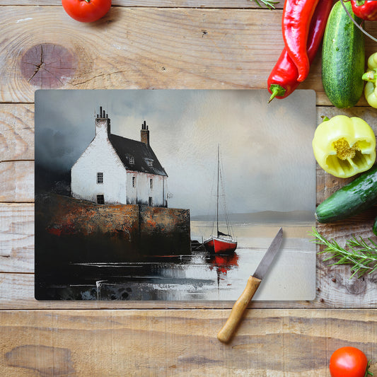 White Moor - Glass Chopping Board