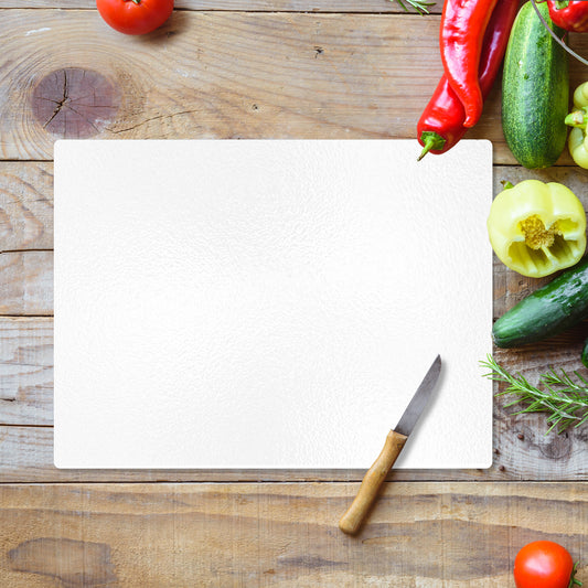 Lone White - Glass Chopping Board