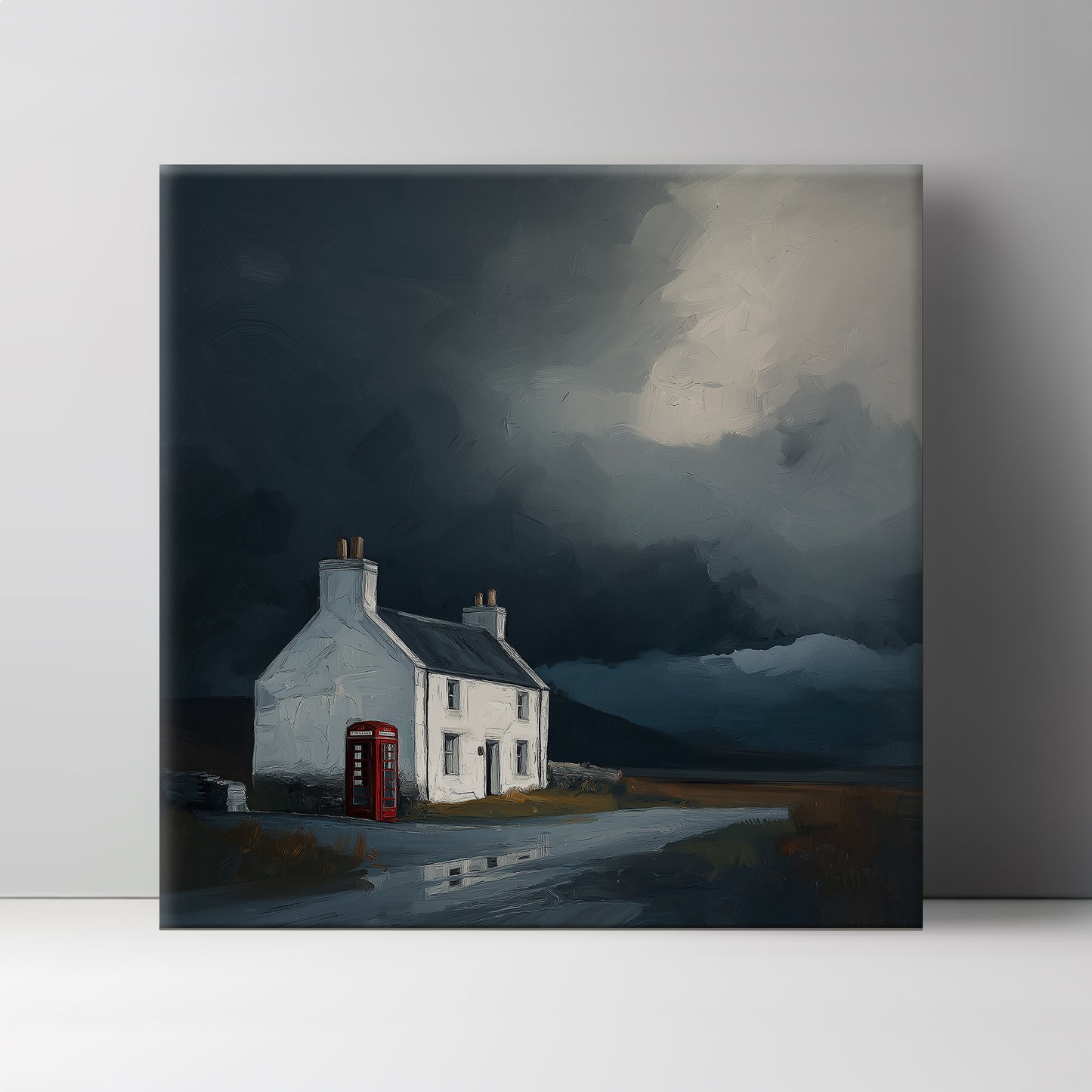 Phone Box Cottage - Canvas Print