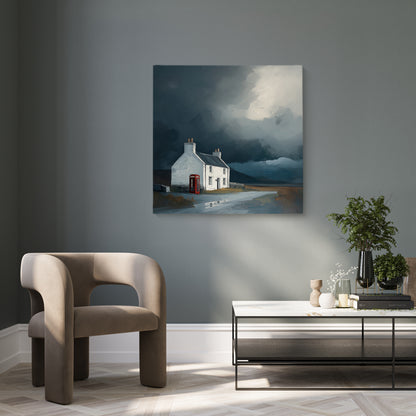 Phone Box Cottage - Canvas Print