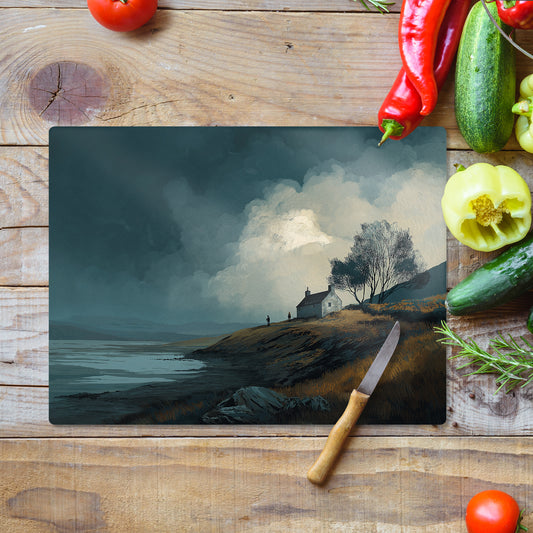 Together Alone - Glass Chopping Board (30cm x 40cm)