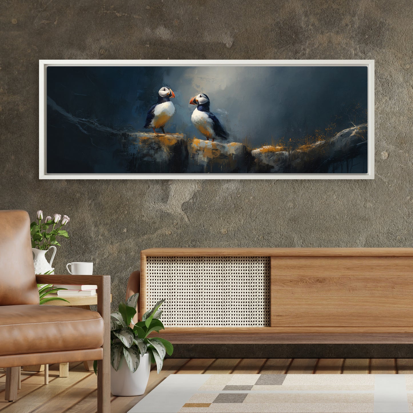 Puffin Rock - Panoramic Canvas Print (60” x 20”)