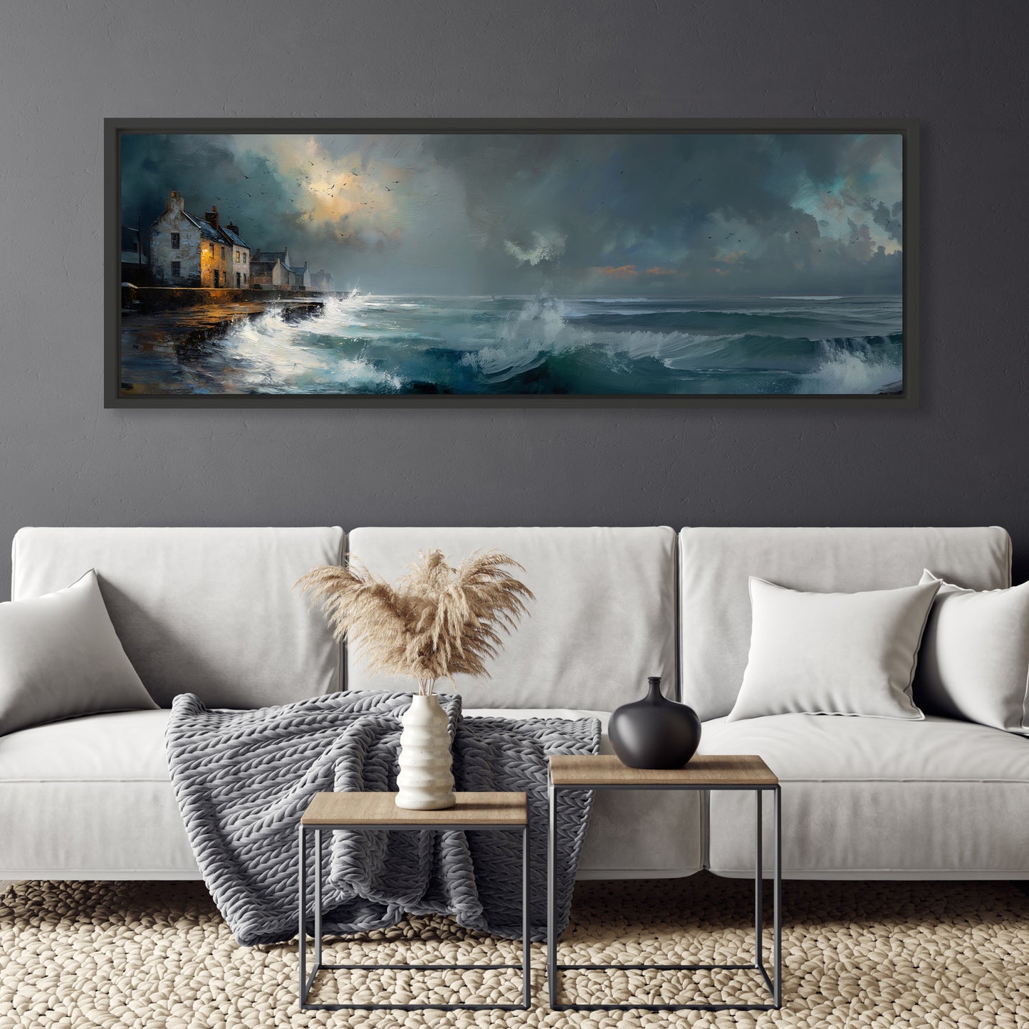 Waves At The Door - Panoramic Canvas Print (60” x 20”)