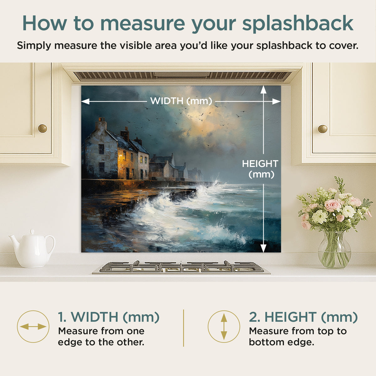 Waves At The Door - Kitchen Splashback