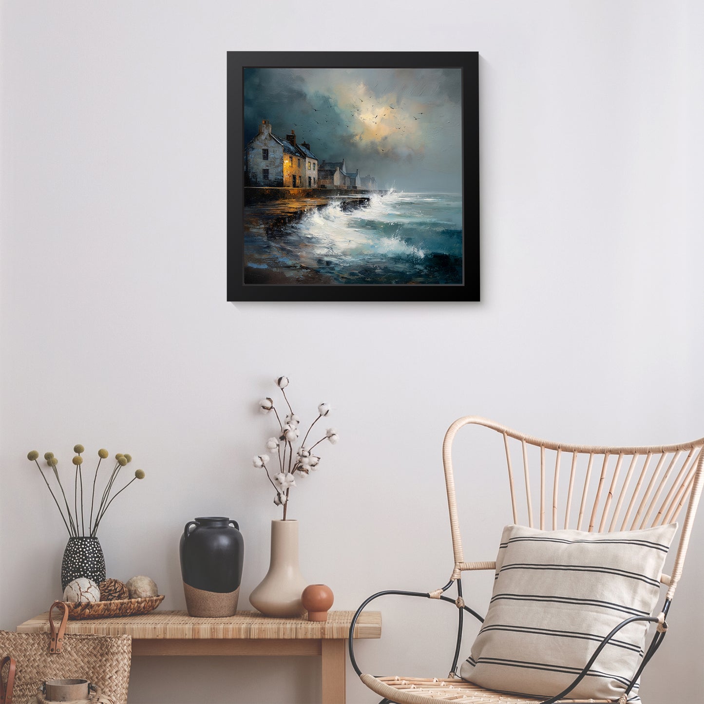 Waves At The Door - Fine Art Print (16" x 16")