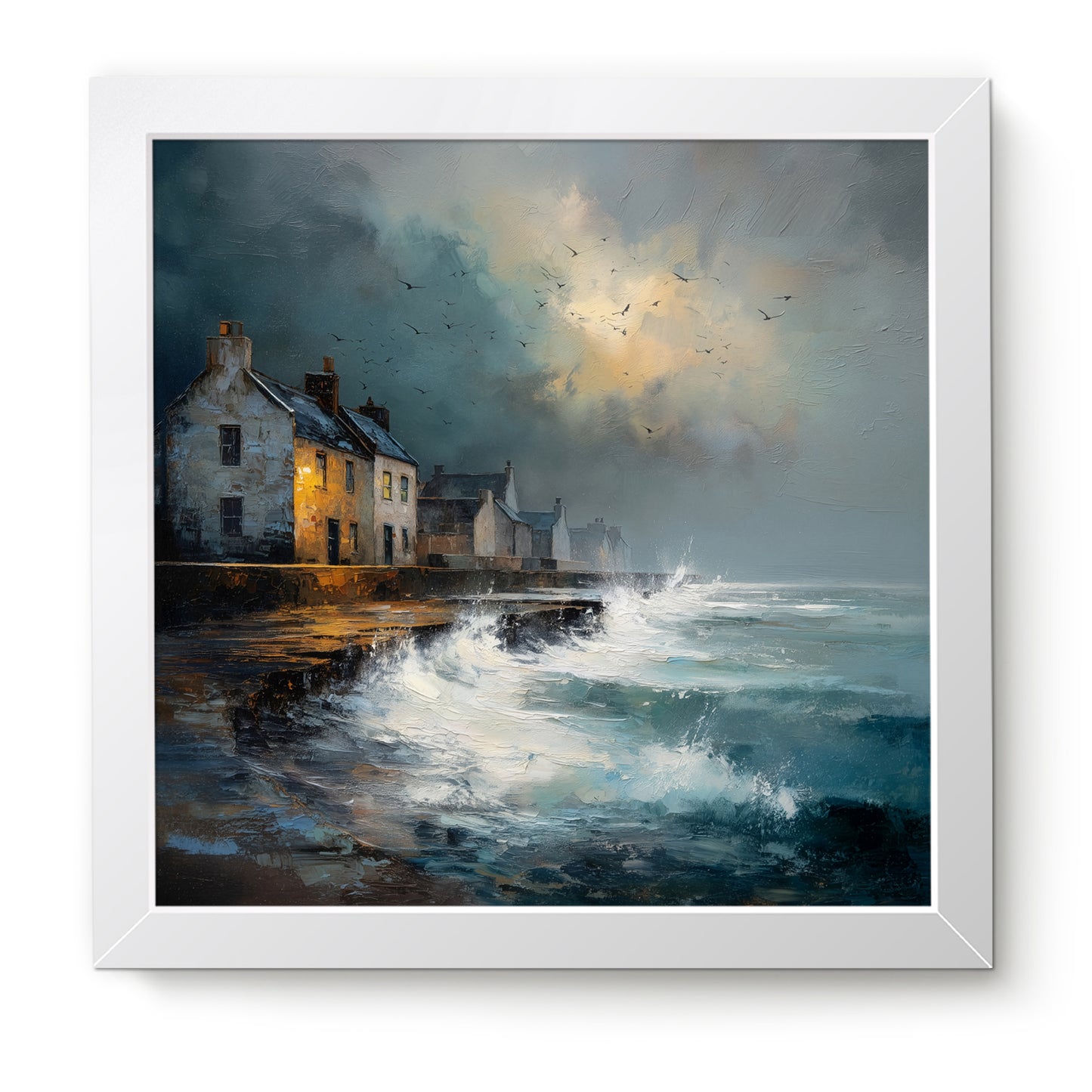 Waves At The Door - Fine Art Print (16" x 16")