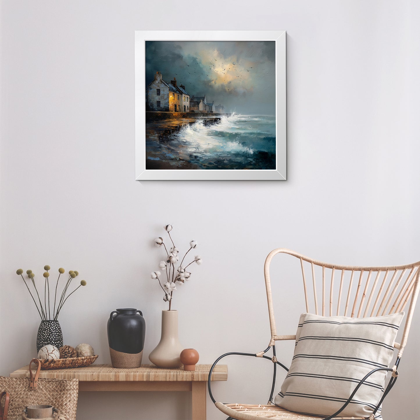 Waves At The Door - Fine Art Print (16" x 16")