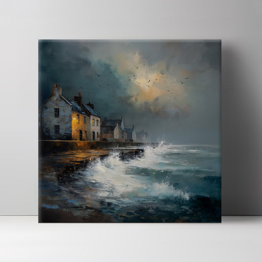 Waves At The Door - Canvas Print