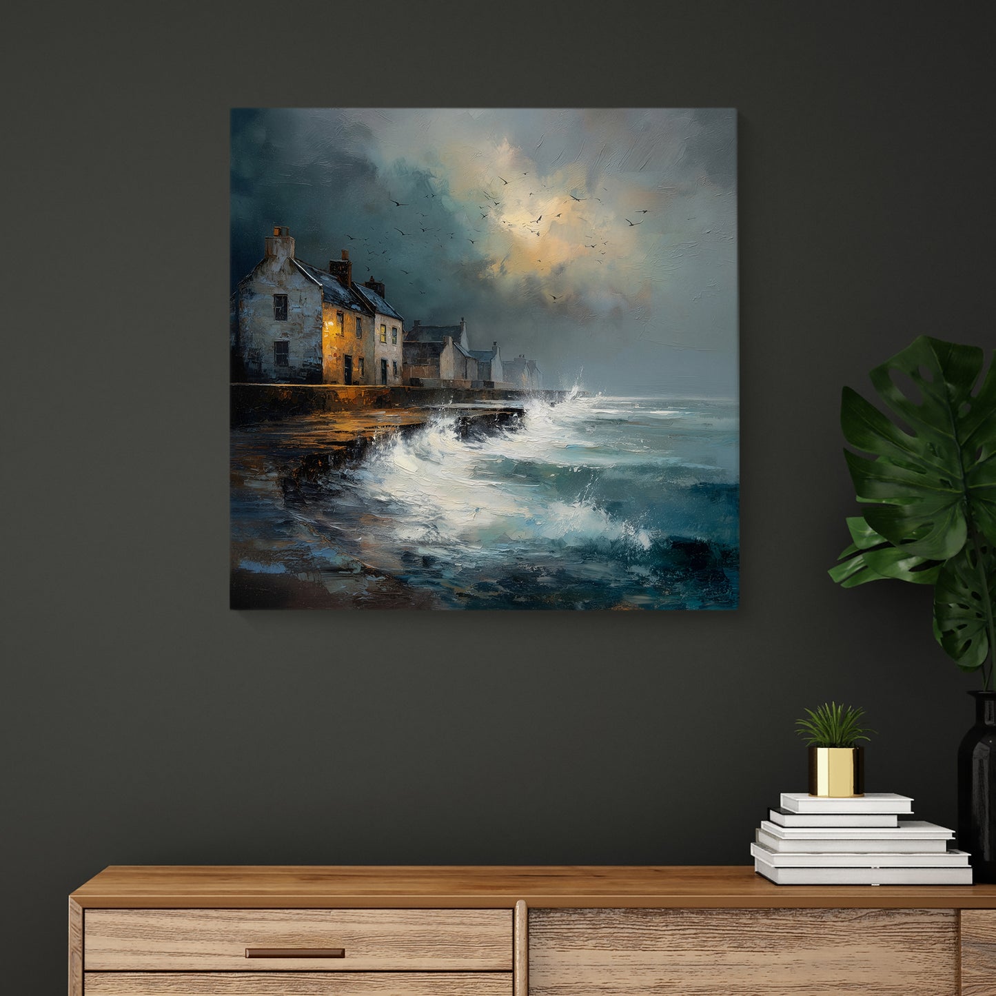 Waves At The Door - Canvas Print