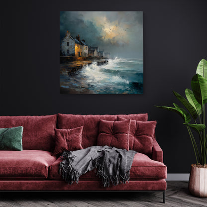 Waves At The Door - Canvas Print