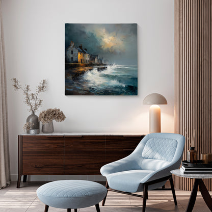 Waves At The Door - Canvas Print