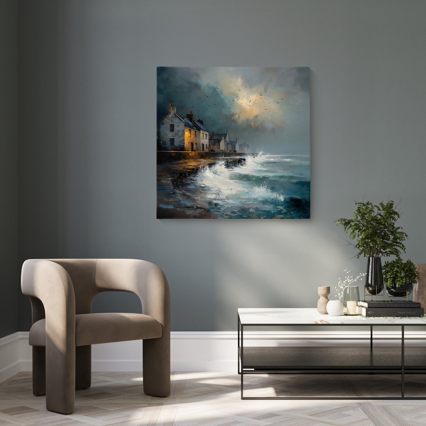 Waves At The Door - Canvas Print