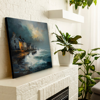 Waves At The Door - Canvas Print