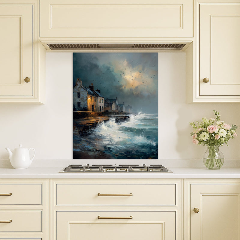 Waves At The Door - Kitchen Splashback