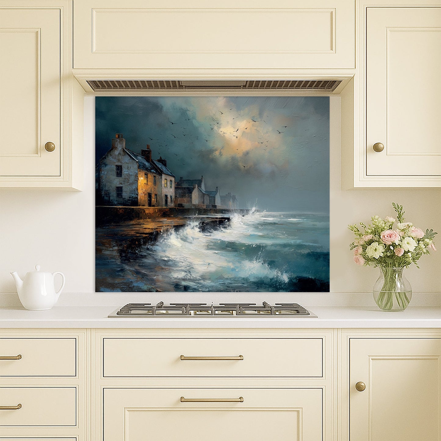 Waves At The Door - Kitchen Splashback