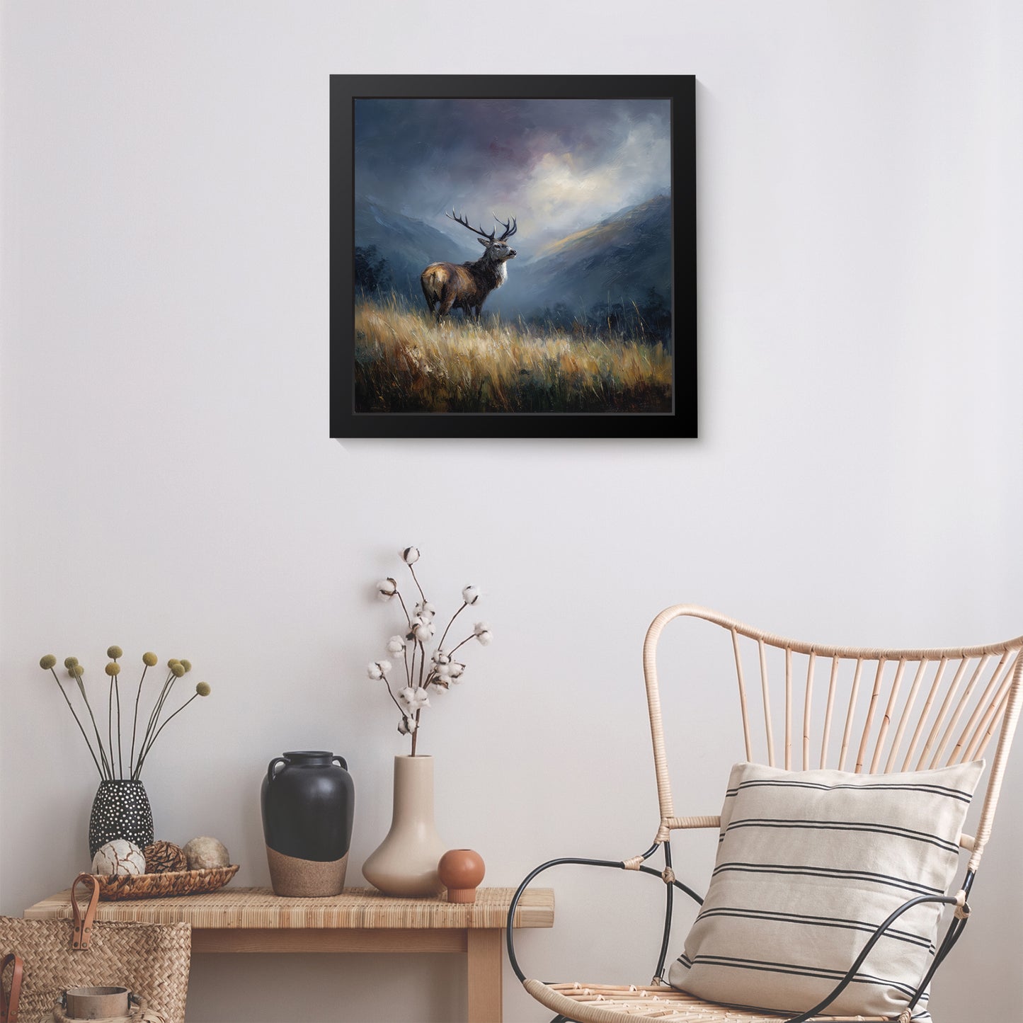 Highland Hart - Fine Art Print (16" x 16")