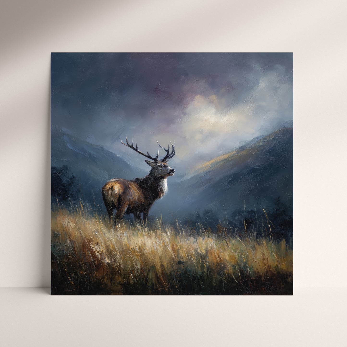 Highland Hart - Fine Art Print (16" x 16")