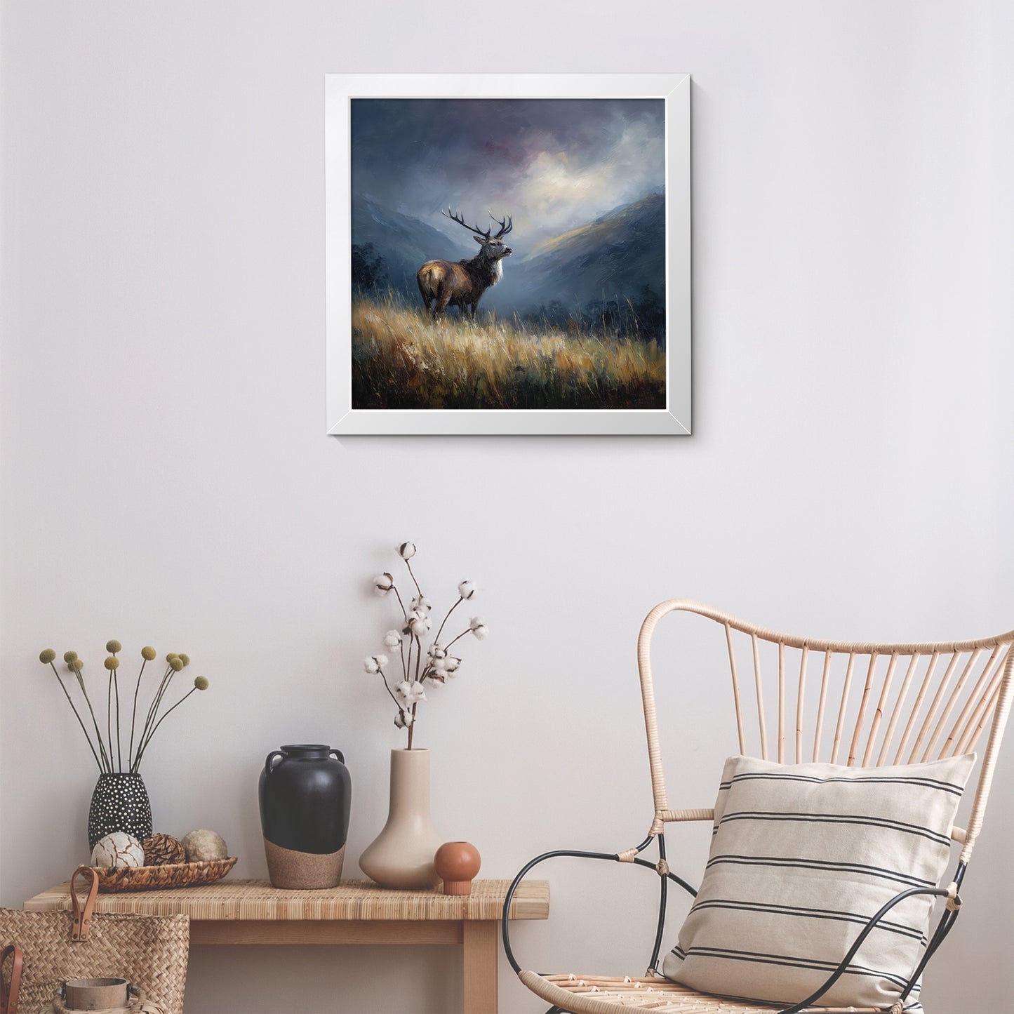 Highland Hart - Fine Art Print (16" x 16")