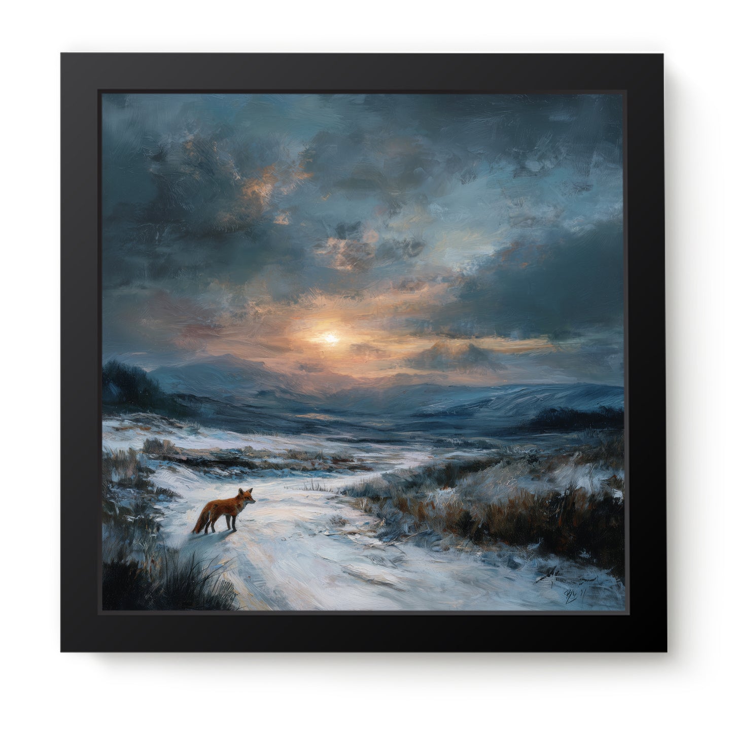 Morning Visits - Fine Art Print (16" x 16")