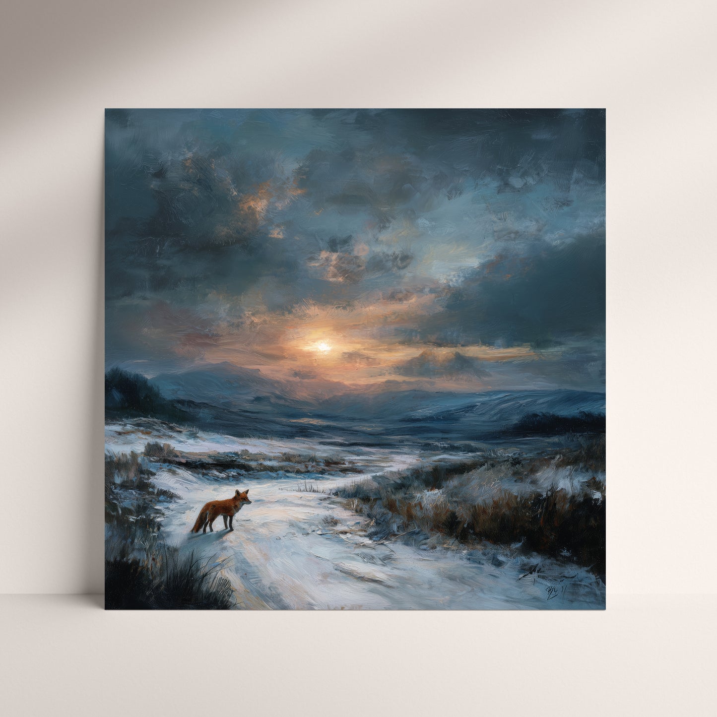 Morning Visits - Fine Art Print (16" x 16")