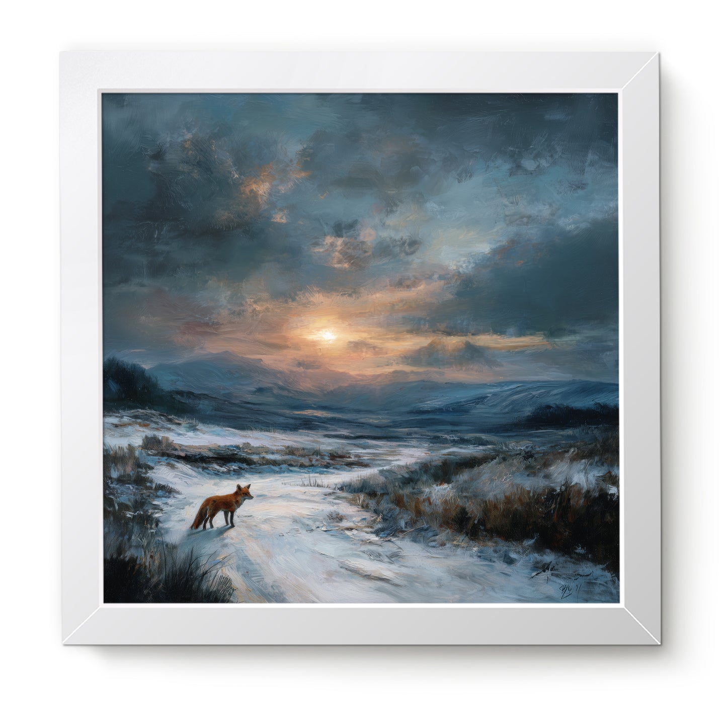 Morning Visits - Fine Art Print (16" x 16")