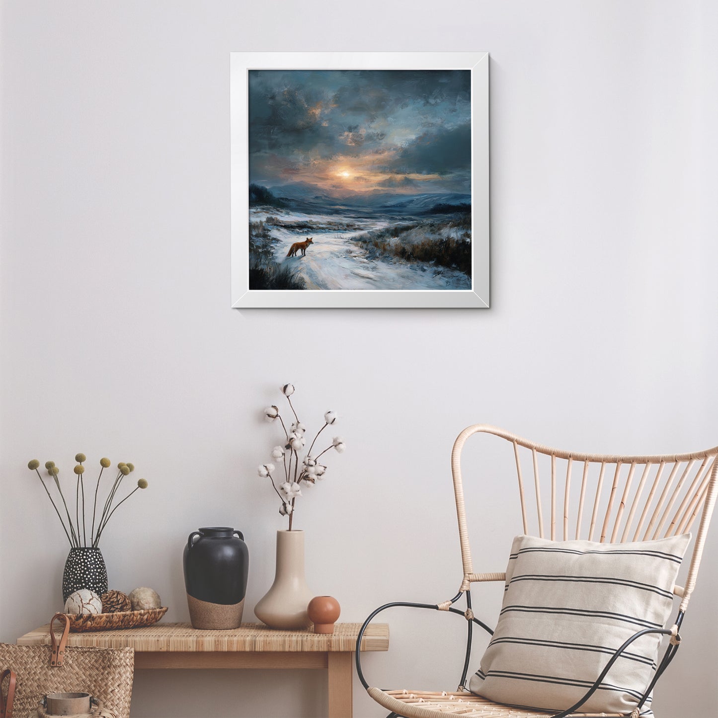 Morning Visits - Fine Art Print (16" x 16")