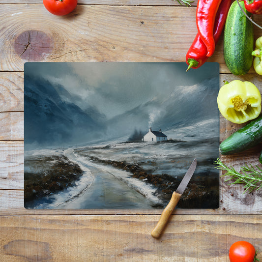 Through The Last Drift - Glass Worktop Saver (30cm x 40cm)