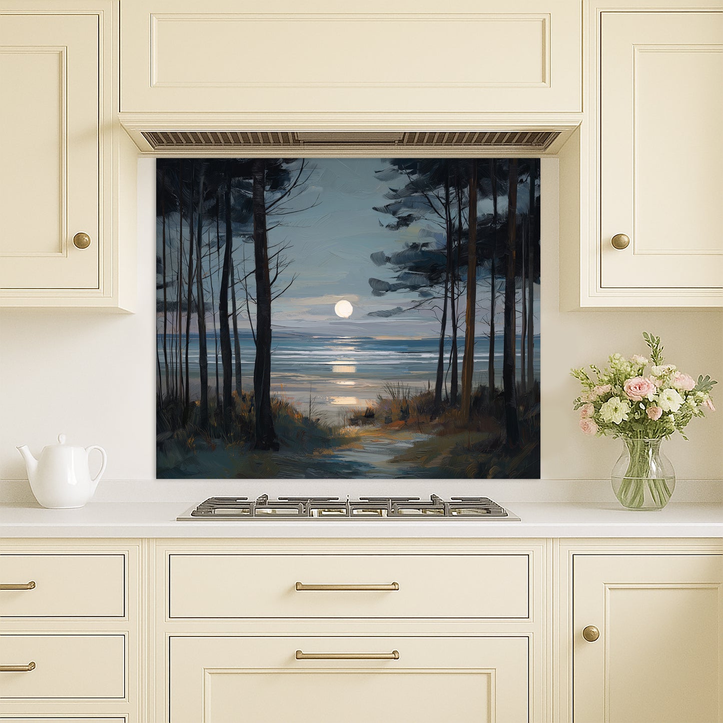 Moon Through The Pines - Kitchen Splashback