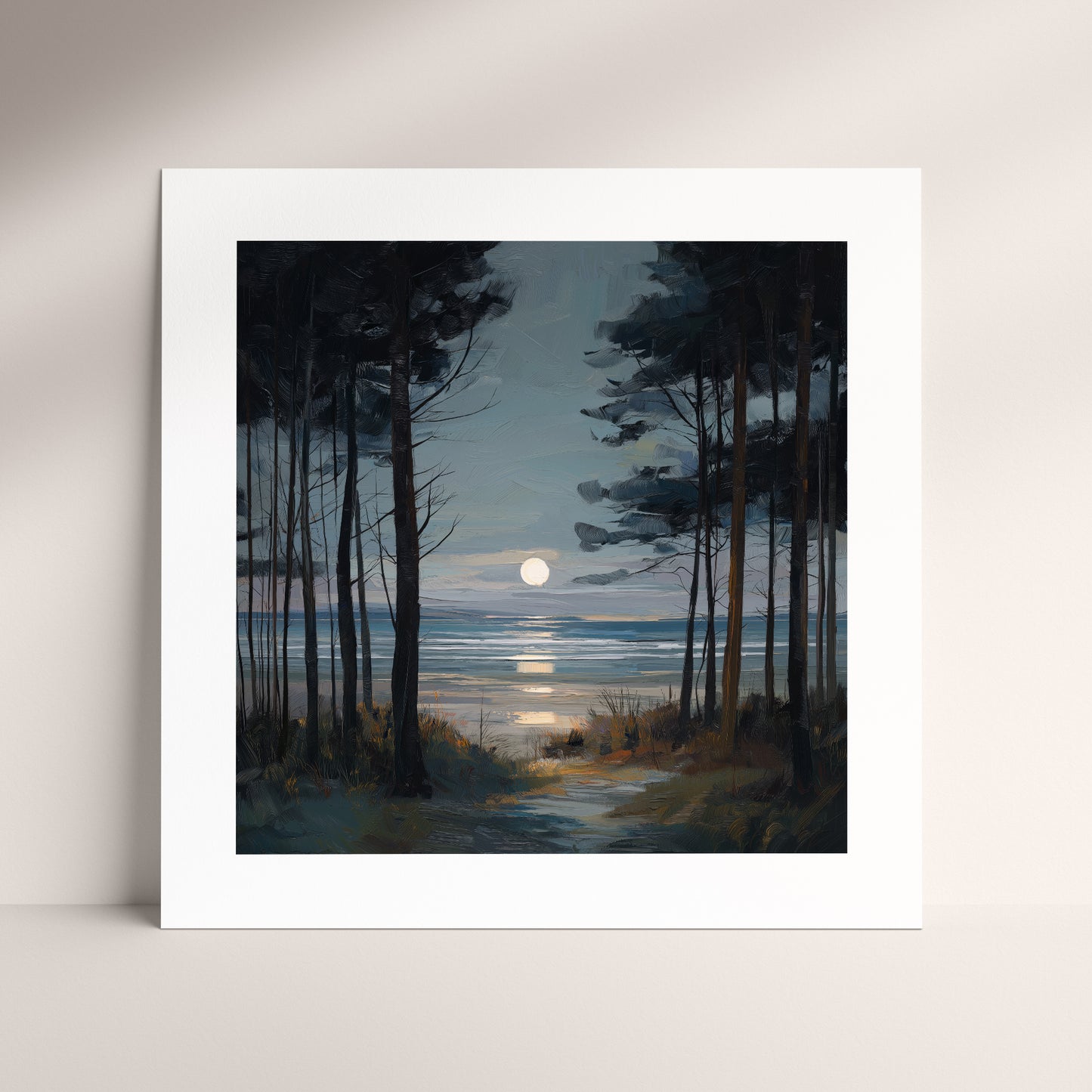 Moon Through The Pines - Gallery Print
