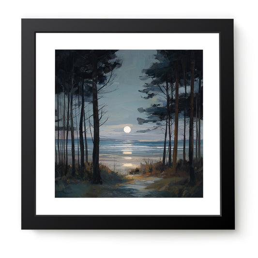 Moon Through The Pines - Gallery Print
