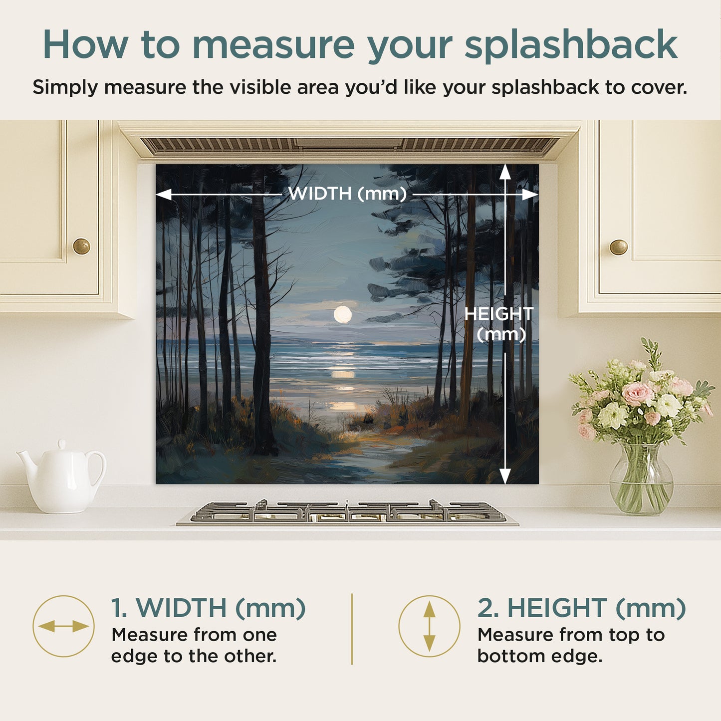 Moon Through The Pines - Kitchen Splashback