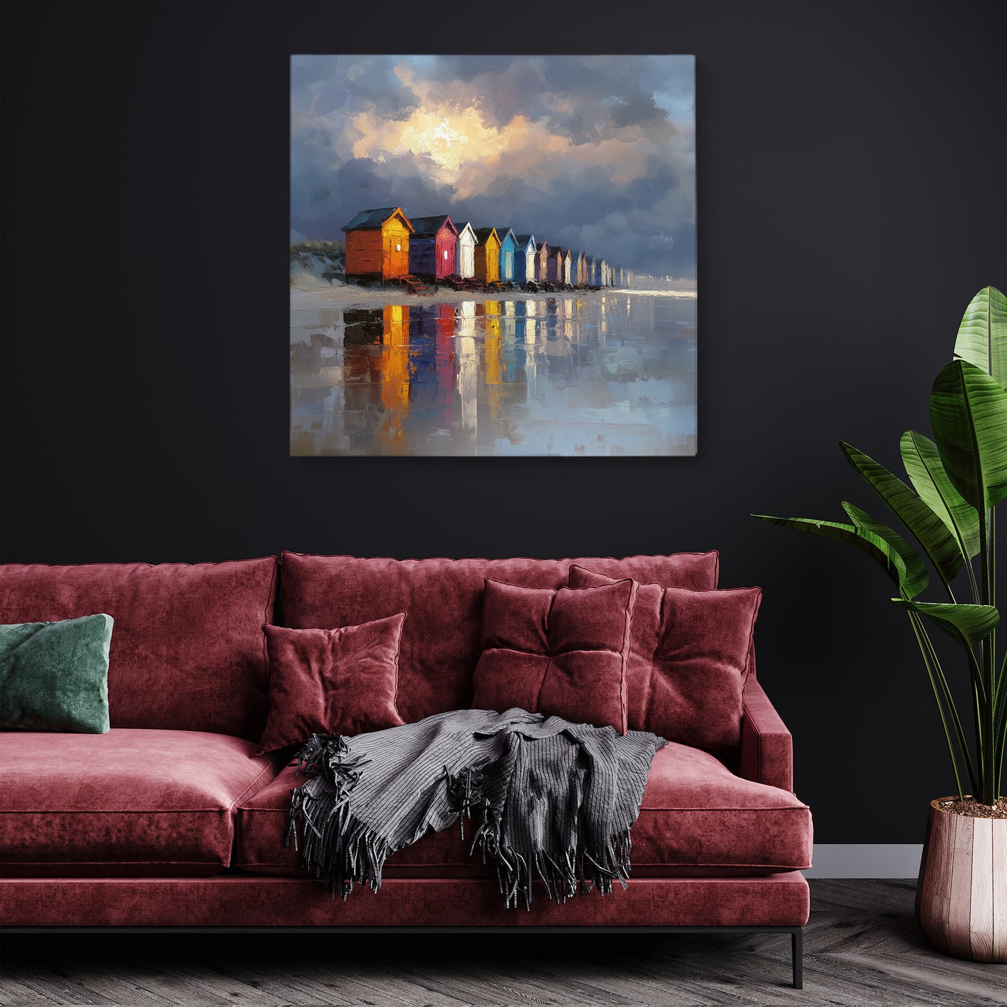 Colours At Low Tide - Canvas Print