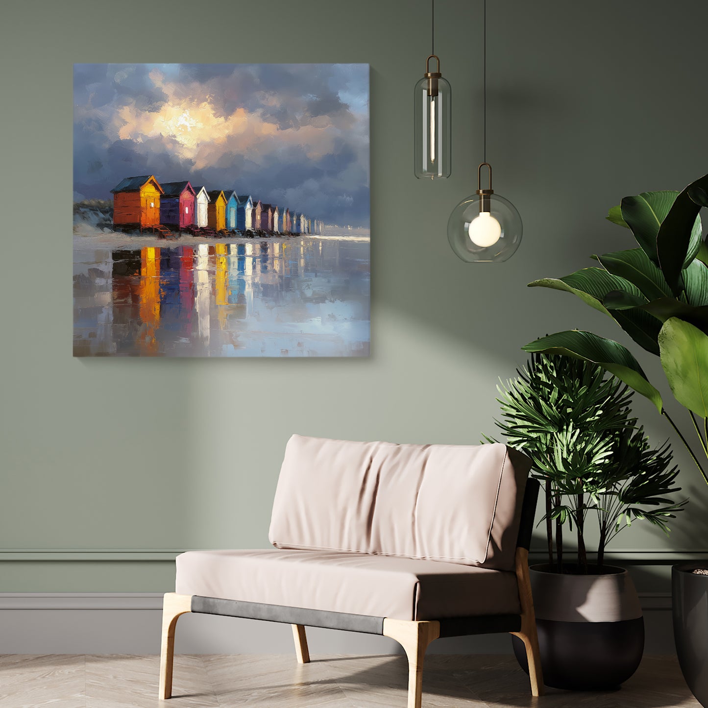 Colours At Low Tide - Canvas Print